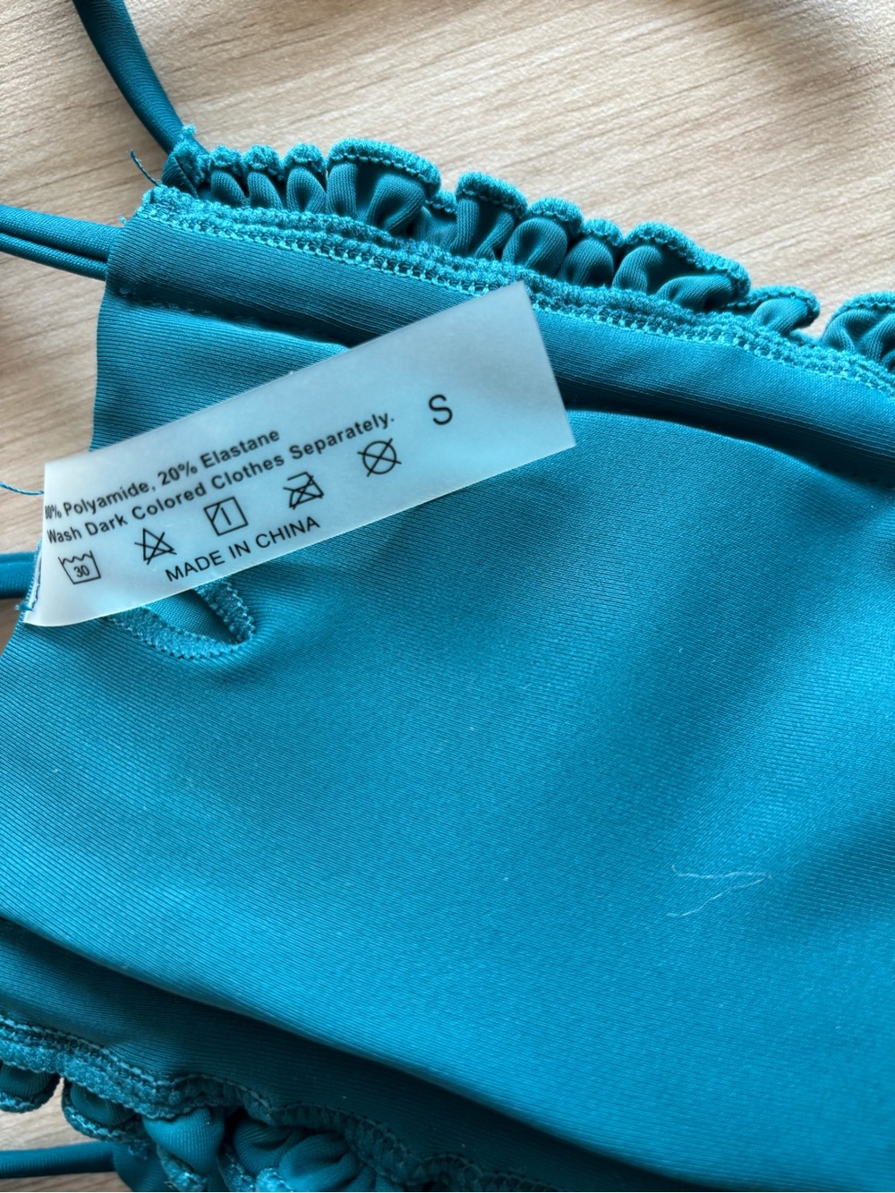 NWOT Emerald Ruched Strapless Bikini Set - Picture 2 of 3